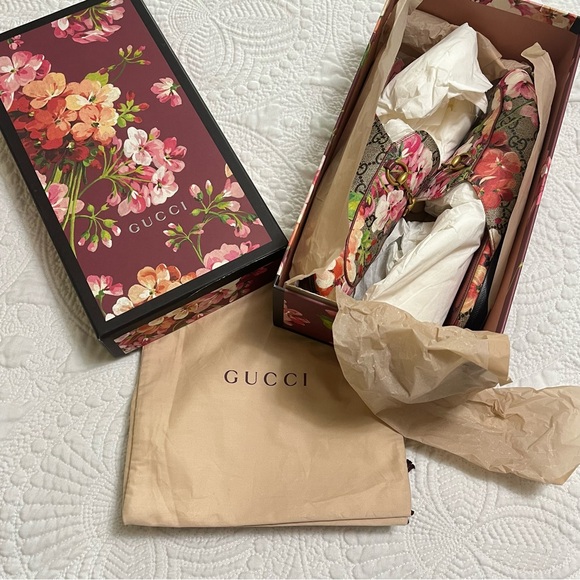 GUCCI Princetown Horsebit Mule Loafer Flat Bloom Pink GG Monogram Size 38 - Picture 11 of 11